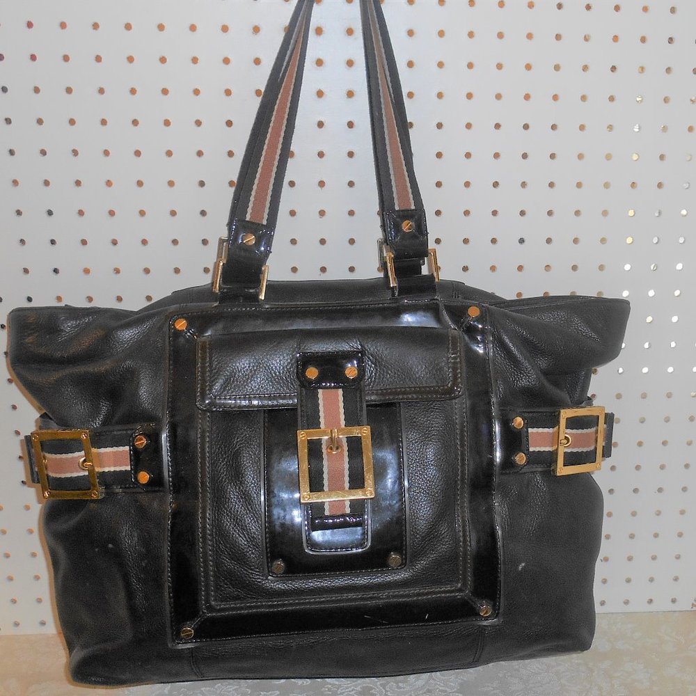 TORY BURCH LUGGAGE  LEATHER WEEKENDER  TOTE